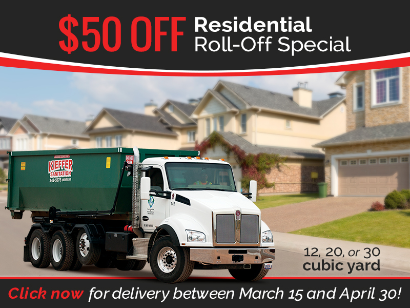 $50 Residential Roll-Off Special.